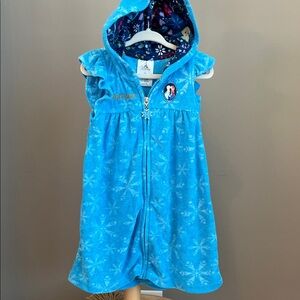 Disney Frozen Elsa Hooded Swim Coverup Size 3 Embroidery EMERSON